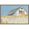 Wheat Fields Barn with American Flag by Avery Tillmon Canvas Art Framed